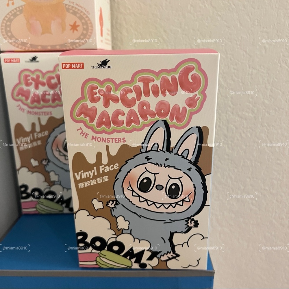 NIB Authentic Pop Mart Labubu Exciting Macaron Vinyl Face Plush Blind Box Single